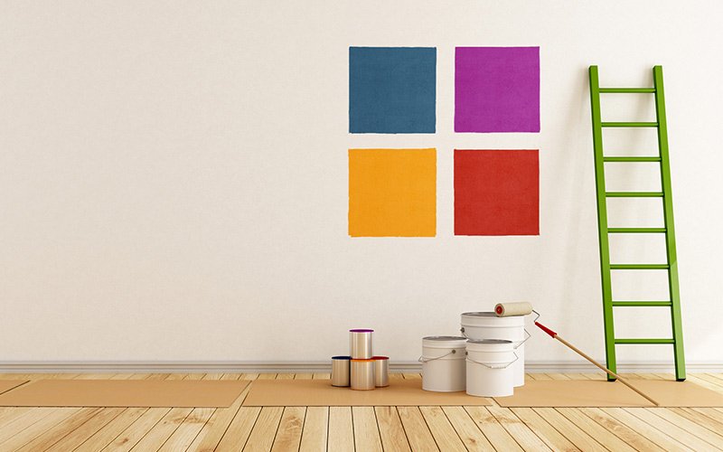 marc west painting and decorating multiple colours on wall